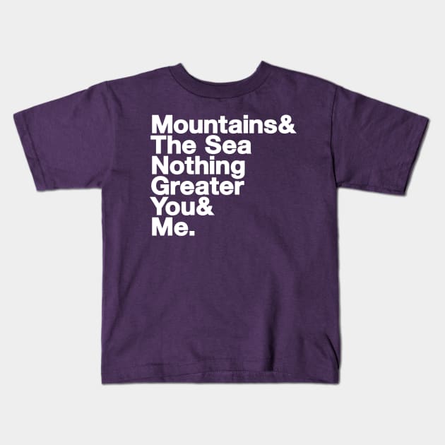 Mountains: Lyrical Jetset Kids T-Shirt by HustlerofCultures